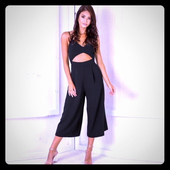 Pants - Front cut out cropped jumpsuit